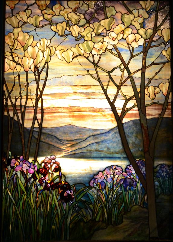 743 Magnolias and Irises - Louis Comfort Tiffany 1908 - American Wing New York Metropolitan Museum of Art